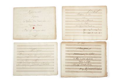 null Manuscrits italiens 101 à 118 d’Overtura ou de Sinfonia orchestrales du XVIIIe...