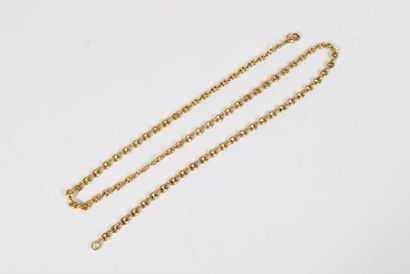 null Collier en or jaune 18K 750/000 à maillons articulés grains de café 

Poids...