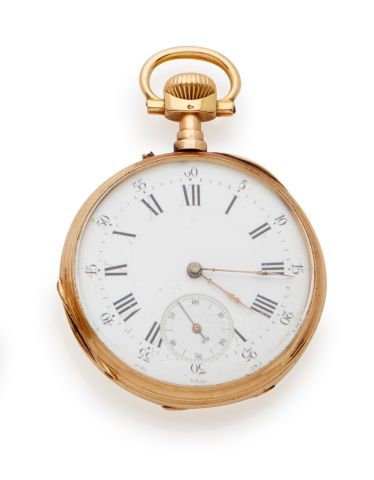 Pocket watch in 18K yellow gold 750/000,...