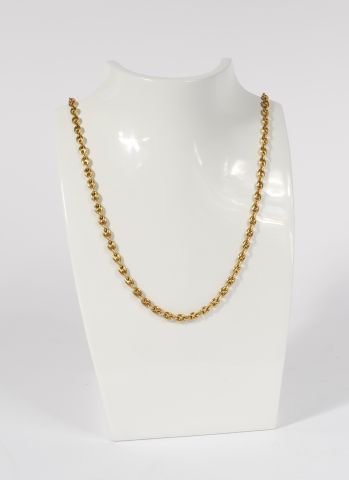 null Necklace in yellow gold 18K 750/000 with articulated links coffee beans 

Weight...