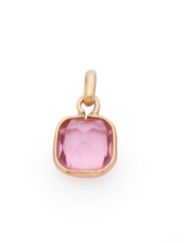 null Pendant in 18K yellow gold 750/000 and pink semi-precious stone

Gross weight...