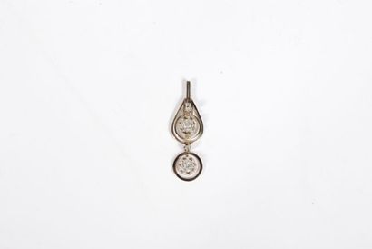 null Chain in 18K white gold 7500/000 and pendant in 18K white and yellow gold 750/000...