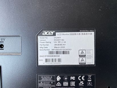 null Ecran PC ACER EK240Y Abi - 23,8" - Dalle IPS - 5ms - HDMI / VGA - Noir