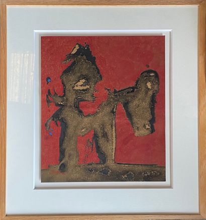 null Arthur UNGER (Born in 1932) 

Three riders 

Work by pyrochimiogram signed and...