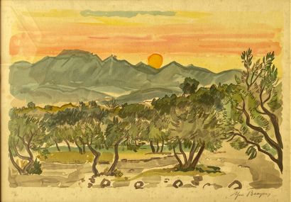 null Yves BRAYER (1907-1990)

Sunset 

Lithograph in colors

Signed lower right

Numbered...