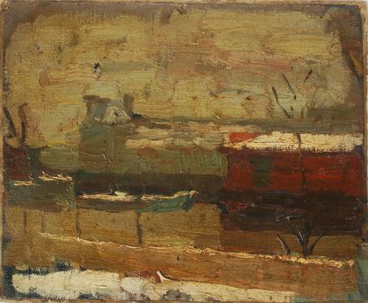 null * Etienne MARCEAU (1871-1950) 

Lot de panneaux isorel et toile