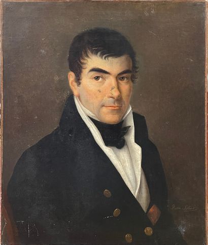 null French school of the 19th century, Rosa SOBIEV 

Portrait of a man 

Oil on...