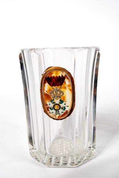 null Set including : 

Glass decorated with a medallion crystal-ceramics presenting...