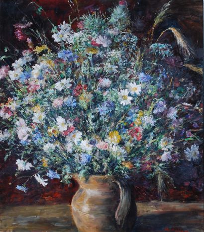 null A. HOFFMAN (XXème siècle)

Bouquet rustique

Huile sur toile 

Signée en bas...