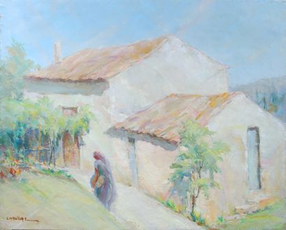 null Ludo Marius CHAUVIAC (1889-?)

Woman on the road near a house 

Oil on canvas...