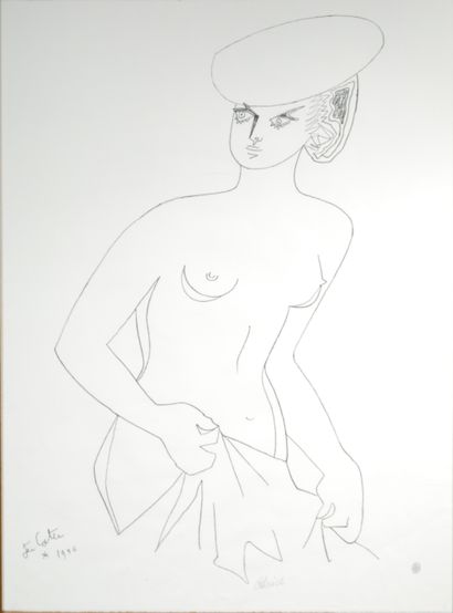 null D'après Jean COCTEAU (1889-1963) 

"Actrice" (1996)

Lithographie, cachet d'Atelier...