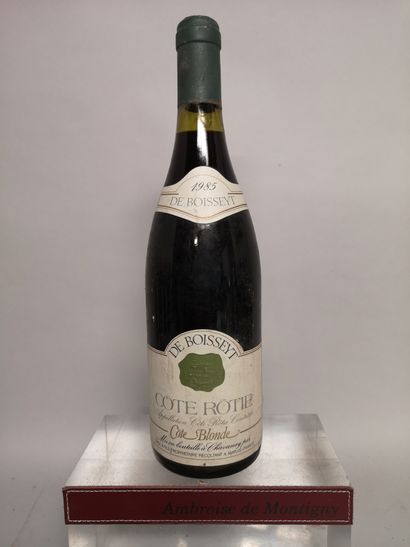  1 bouteille CÔTE RÔTIE "Cote Blonde" - De BOISSEYT 1985 
Etiquette légèrement tachée....