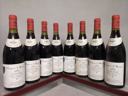  8 bouteilles HOSPICES de BEAUNE - VOLNAY "Cuvée Blondeau" - BOUCHARD PF 1989 
Etiquettes...