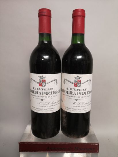 null 2 bouteilles Château LATOUR à POMEROL 1986

1 base goulot.
