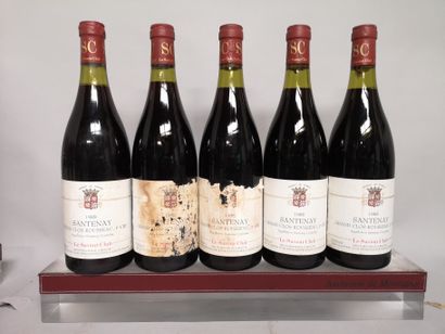 null 5 bouteilles SANTENAY "Grand Clos Rousseau"- SAVOUR Club 1988 

Etiquettes légèrement...