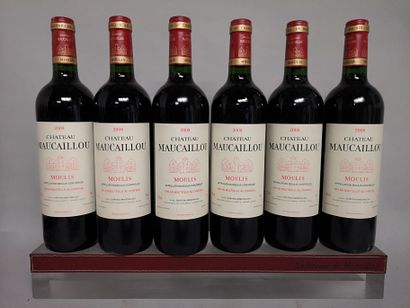 null 6 bouteilles Château MAUCAILLOU - Moulis 2008 En caisse bois.