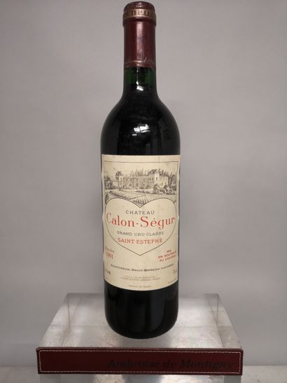 null 1 bouteille Château CALON SEGUR - 3e Gcc Saint Estèphe 1991 

Etiquette légèrement...