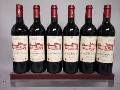 null 6 bouteilles Château RESPIDE-MELVILLE - Graves 2000