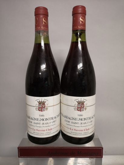 null 2 bouteilles CHASSAGNE MONTRACHET 1er Cru "Clos Saint Jean" - SAVOUR CLub 1986...