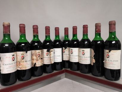 null 10 bouteilles Château LALANDE - Saint-Julien 1988 

Etiquettes tachées et abîmées...