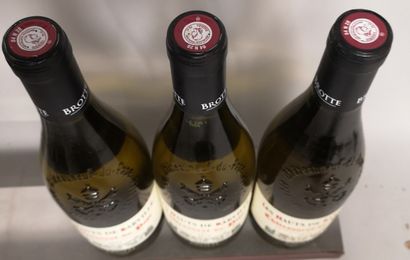 null 3 bouteilles CHATEAUNEUF DU PAPE Blanc "Les Hauts de Barville" - BROTTE 2015...