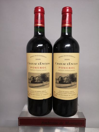 null 2 bouteilles Château L'ENCLOS - Pomerol 2005 

Etiquettes légèrement marqué...