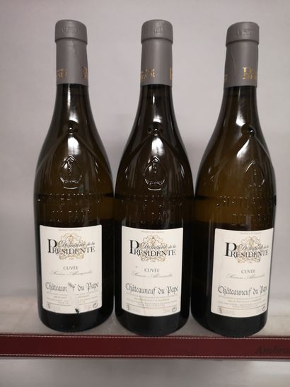null 3 bouteilles CHATEAUNEUF DU PAPE blanc "Simon Alexandre" - Dom.de La PRESIDENTE...
