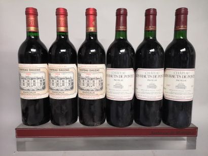 null 6 bouteilles BORDEAUX DIVERS :

3 Château DAUZAC - 5e Gcc - Margaux 1988 

3...