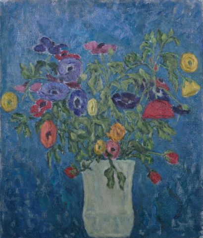 null * Déborah HANSON-MURPHY (1931-2018) 

Fleurs 

Trois toiles, l'une est signée...