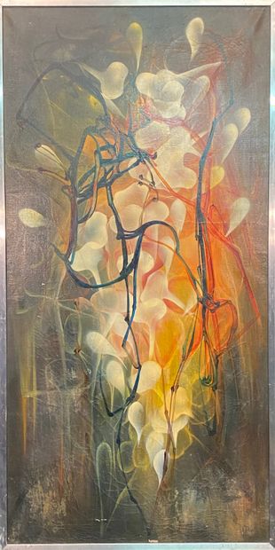 null Irene JACOB (20th century) 

Abstract composition

Oil on canvas 

163 x 82...