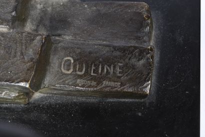 null Alexandre OULINE (Actif de 1918 à 1940)

Grue et nid sur une terrasse

Bronze...