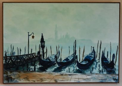 null Jean MONNIER 5XXe siècle) 

L'automne de Venise, 1980 

Huile sur toile signée...
