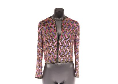null * Lot of clothing with sequins and sequins including :

- a pantsuit

- a tunic...