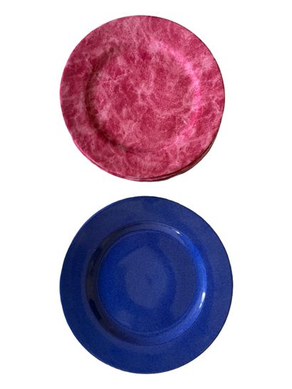 null * 10 blue and 9 pink porcelain plates

D. 30 cm