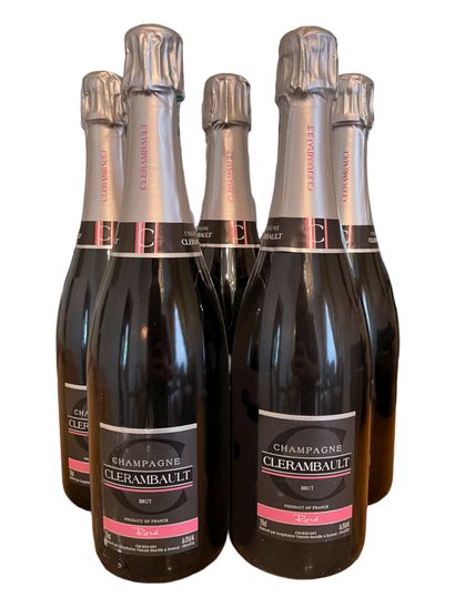 null * 11 bouteilles de champagne rosé CLERAMBAULT