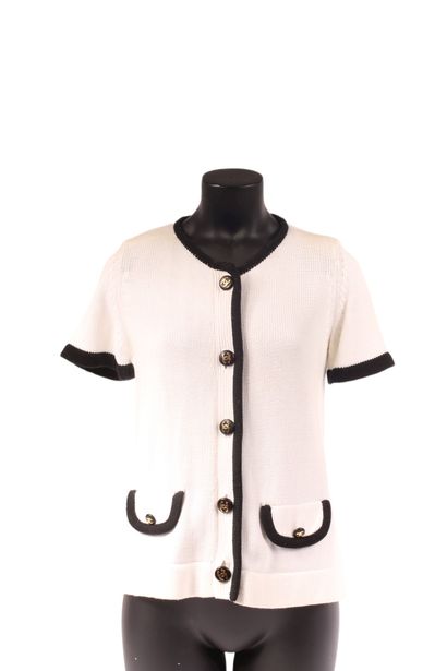 null * CHANEL - SONIA RYKIEL - ANONYMOUS

Black and white knitted bodice, missing...