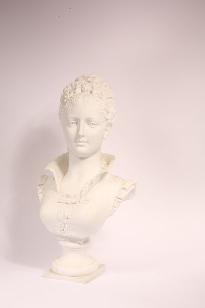 null D'après Paul DUBOY (1830-c.1883) 

Buste de femme 

Epreuve en plâtre

H. 57...