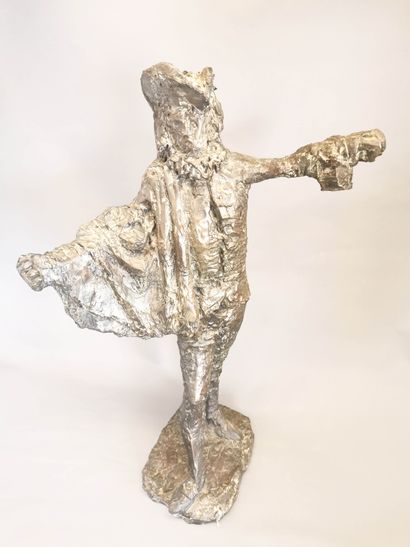 null Claude ABEILLE (né en 1930) 

Hommage à Watteau 

Bronze 

H. 74 cm - L. 52...