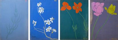 Alfred LESBROS (1873-1940) 

Fleurs, Art...