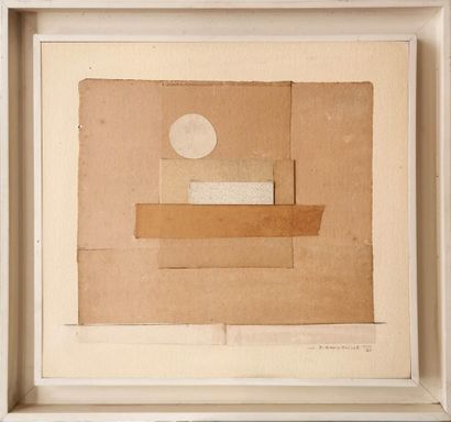null Bernard MANDEVILLE (1921-2000) 

Abstract composition

Paper collage on panel,...