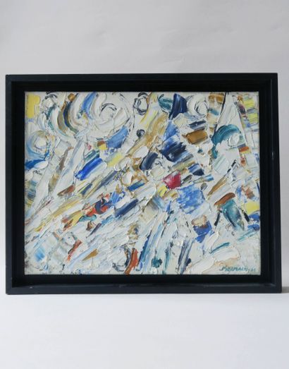 null Jacques GERMAIN (1915-2001)

Abstraction fond blanc,1965

Huile sur toile, signée...