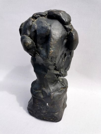 null André BARELIER (1934-2021) 

Portrait du sculpteur César 

Bronze, signé à la...