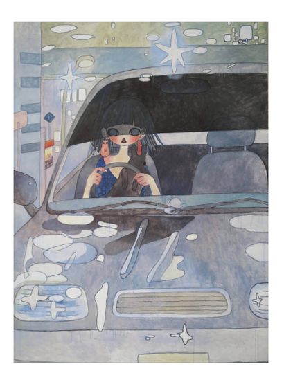 null Aya TAKANO (born 1976) 

Young woman driving a car, 2006

Offset print numbered...