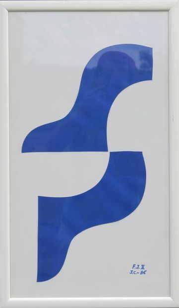 null Joseph CHACRON (1936-2010)

Compositions en bleu sur fond blanc, 1986

Collage...