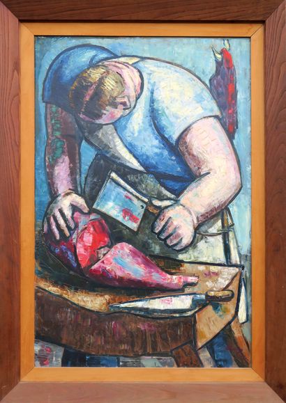 null Rolf HIRSCHLAND (1907-1972)

The Butcher, 1946

Oil on panel, signed Rolf, dated...