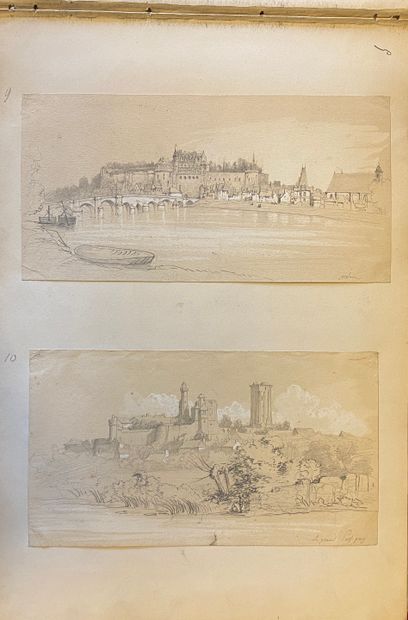 null Théodore FRERE (1814-1888)
Album de 158 dessins compilant des vues de monuments,...