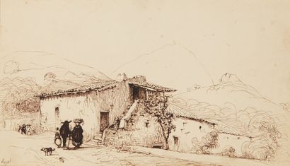 null Théodore FRERE (1814-1888)
Album of 158 drawings compiling views of monuments,...