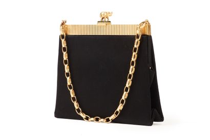 * Evening bag with chain and setting in 18K...