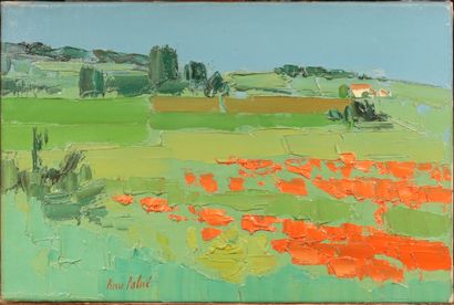 null Pierre PALUE (1920-2005)
Fields of poppies
Oil on canvas signed lower right...