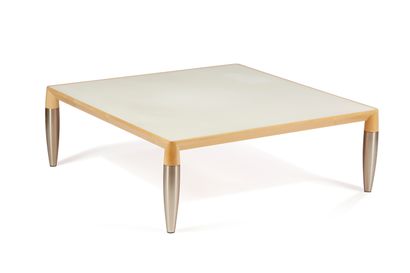 GIORGETTI
Table basse en érable et aluminium...